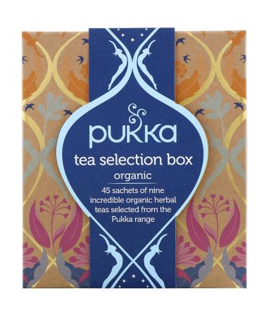 Pukka Herbs  Organic Tea Selection Box 9 Herbal Teas 45 Tea Sachets
