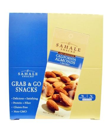 Sahale Snacks Dry Roasted California Almonds + Sea Salt 9 Packs 1.5 oz (42.5 g) Each