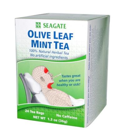 Seagate Olive Leaf Mint Tea 24 Tea Bags 1.3 oz (36 g)
