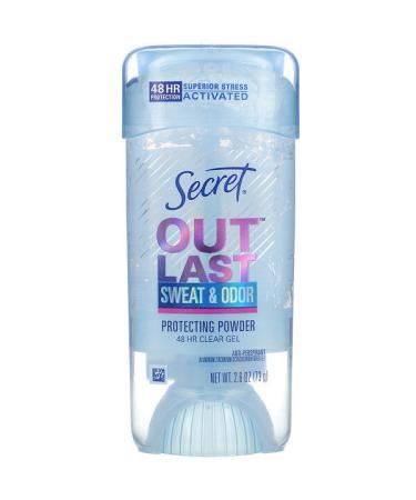 Secret Outlast 48 Hr Clear Gel Deodorant Protecting Powder 2.6 oz (73 g)
