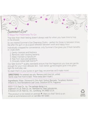 Summer's Eve 5-in-1 Cleansing Cloths - Island Splash (16 Individually Wrapped) - Buy Online on GoSupps.com