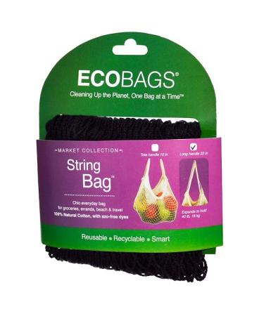 ECOBAGS Market Collection String Bag Long Handle 22 in Black 1 Bag