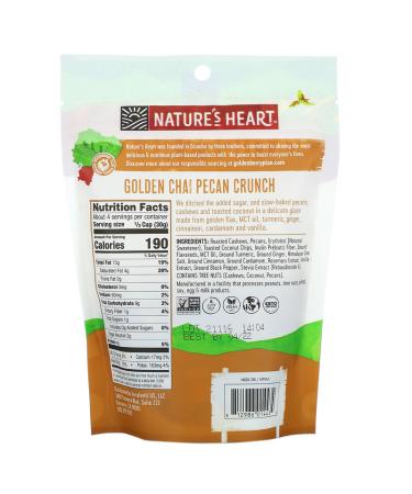 Nature's Heart Golden Chai Pecan Crunch 4 oz | Healthy Snack & Superfood - Buy Online on GoSupps.com