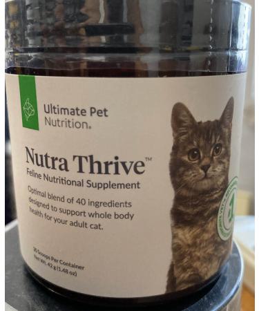 Ultimate Pet Nutrition Nutra Thrive Cat 40 in 1 Nutritional Supplement for Cats, 30 Servings