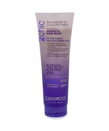 Giovanni 2chic Repairing Intensive Hair Mask Blackberry & Coconut Milk 5.1 fl oz (150 ml) - Buy Online on GoSupps.com