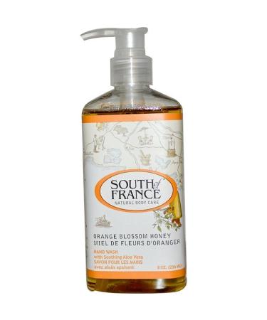 South of France Orange Blossom Honey Hand Wash with Soothing Aloe Vera 8 oz (236 ml)