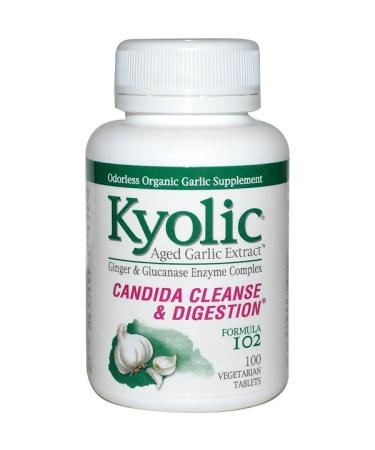 Kyolic Kyolic Formula 102 Candida Cleanse & Digestion 100 Vegetarian Tablets