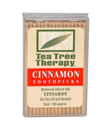 Tea Tree Therapy Cinnamon Toothpicks 100 Approx.