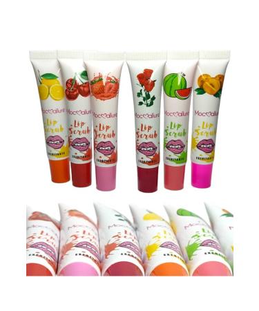 the winner shop MOCMALLUREE Peelable Fruit Flavored Lipstick Strawberry-Peach-Lemon-Rose-Cherry-Watermelon