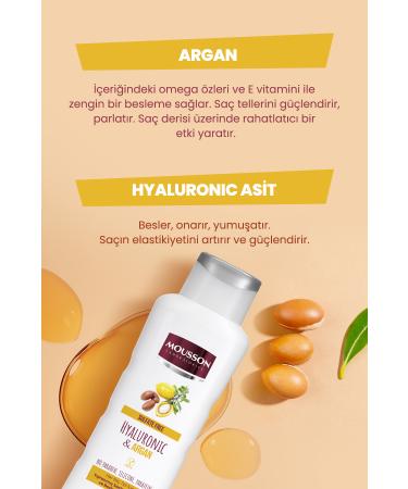 Mousson Hyaluronic Acid & Argan Repairing and Nourishing Hair Care Cream and Mask 365 ml
