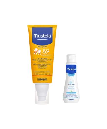 Mustela Very High Protection Spf 50+ Spray Sun Cream 200 Ml + 50 Ml Hydra Baby Lotion