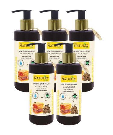 Naturix 5-Piece Honey & Propolis Nourishing Hand Face Body Moisturizing Cream Barrier Cream Honey Extract Lotion