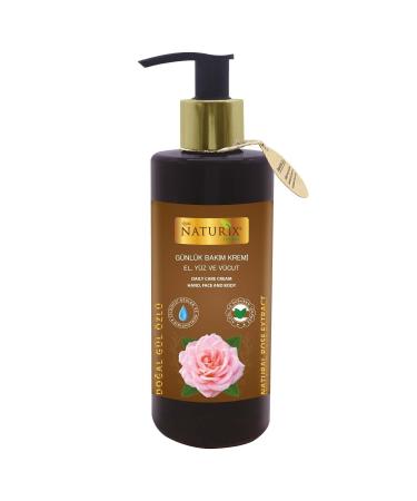 Naturix Rose Essence Organic Daily Care Cream Intensive Moisturizing Hand - Face - Body Care Cream 250 ml - Buy Online on GoSupps.com