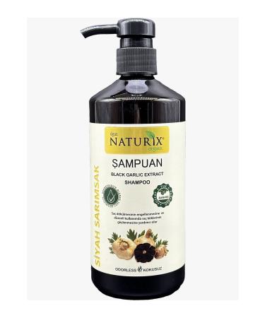 Naturix Unscented Salt-Free Black Garlic Shampoo 600 Ml Garlic Essence Shampoo (Paraben Phosphate Salt-Free) - Buy Online on GoSupps.com