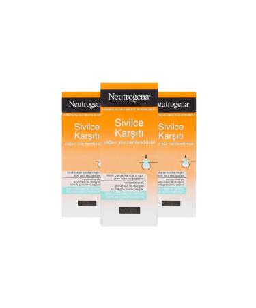 Neutrogena Anti-Acne Oil-Free Facial Moisturizer 50 Ml X 3