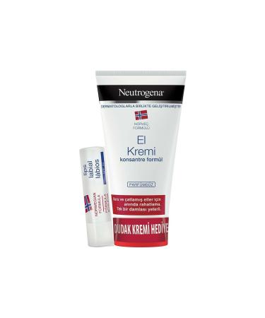 Neutrogena Unscented Hand Cream 75ml and Lip Balm
