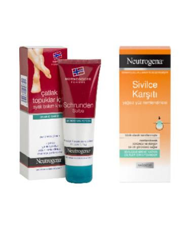 Neutrogena Cracked Heel Foot Care Cream 50ml and Anti-Acne Oil-Free Face Moisturizer 50ml
