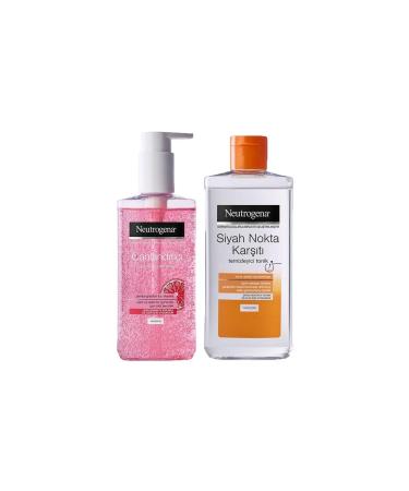 Neutrogena Face Wash Gel Pink Grapefruit 200 Ml and Blackhead Cleansing Toner 200 Ml