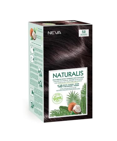 NEVA COSMETICS Naturalis Hair Dye 5.0 Intense Light Brown 0 Vegan