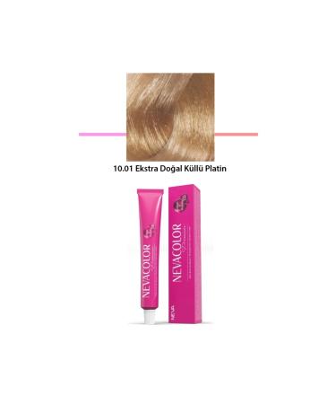 Nevacolor Premium Premium 10.01 Extra Natural Ash Platinum - Permanent Cream Hair Dye 2 X 50 g Tube