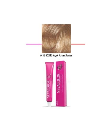 Nevacolor Premium Premium 9.13 Ash Light Golden Blonde - Permanent Cream Hair Dye 2 X 50 g Tube