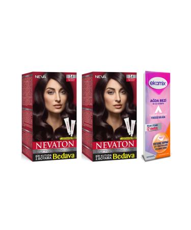 Nevaton Hair Dye 3.4 Dark Chestnut 2 Pieces