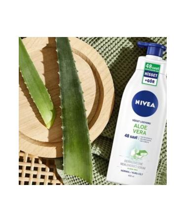 NIVEA Aloe Vera Body Lotion 400 ml Normal and Dry Skin 48 Hour Moisturizing - Buy Online on GoSupps.com