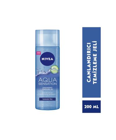 NIVEA Aqua Sensation Cucumber Extract Facial Cleansing Gel 200 ml - Buy Online on GoSupps.com