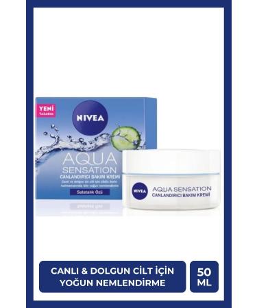 NIVEA Aqua Sensation Revitalizing Face Care Cream 50ml Moisturizer Cucumber Extract Plump Skin