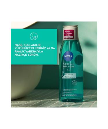 NIVEA Derma Skin Clear Anti-Acne Facial Cleansing Toner with Niacinamide and Salicylic Acid (BHA) - Buy Online on GoSupps.com