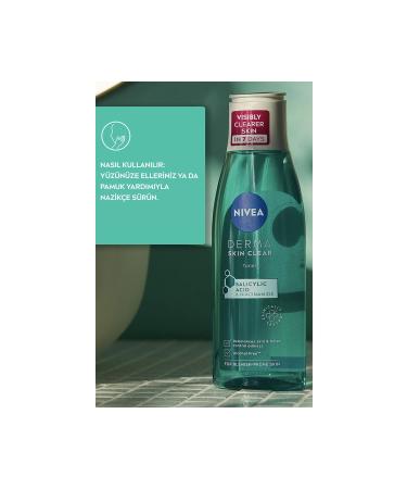 NIVEA Derma Skin Clear Anti-Acne Niacinamide and Salicylic Acid Tonic 200 Ml - Buy Online on GoSupps.com