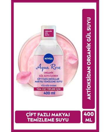 NIVEA Dual Phase Make-Up Remover Water with Rose Water that Removes Waterproof Make-Up eleg.1991