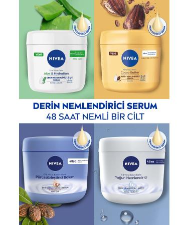 NIVEA HAND AND BODY CREAM ALOE VERA 400ML MOISTURIZING SERUM NORMAL AND DRY SK N PSSN3209 - Buy Online on GoSupps.com