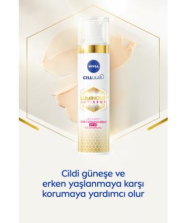 NIVEA Luminous630 Anti-Spot Day Face Cream with Sun Protection 40 Ml Spf50 Hyaluronic Acid Vitamin E - Buy Online on GoSupps.com