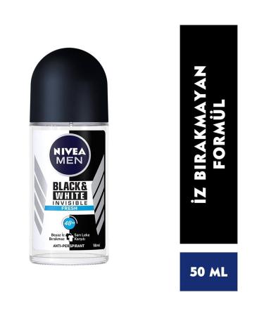NIVEA Men Roll-on Deo Invisible Black & White 50 Ml