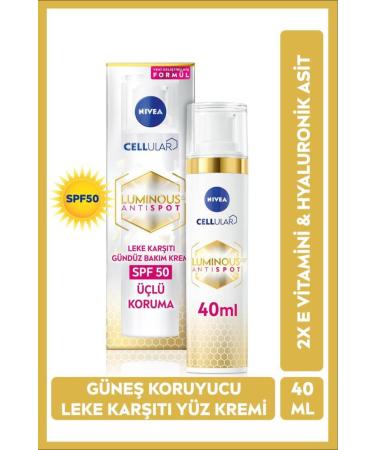 NIVEA Repairing and Protective Sun Cream Helping to Reduce Spots 40ml SPF50 Demb.1228
