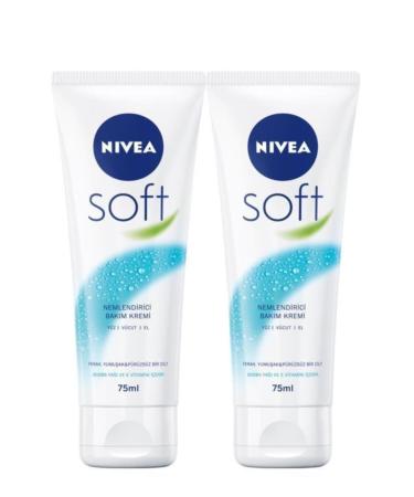 NIVEA Soft Moisturizing Care Cream 75 ml X2