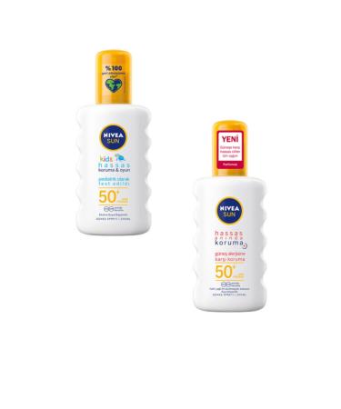NIVEA Sun Sensitive Instant Protection Spf50+ and Sun Kids Sensitive Spf50 +