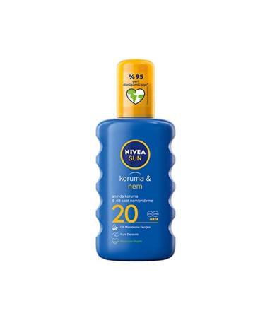 NIVEA Sun Spf 20 Protection & Moisture Sun Spray 200ml Water Resistant Moisturizing Sun Cream 48 Hour Moisture