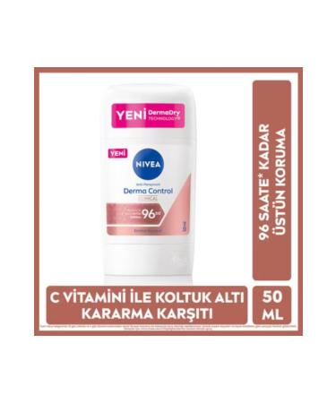 NIVEA Women's Stick Deodorant Derma Control Clinical 50 ml Anti-Underarm Darkening with Vitamin C