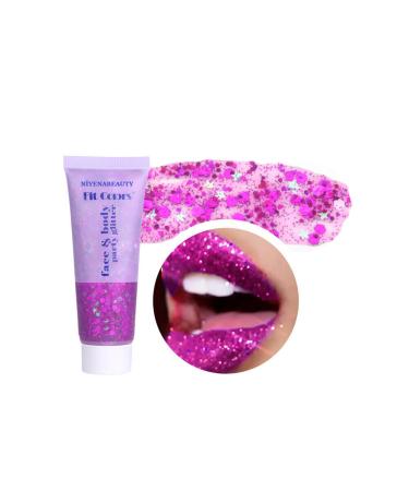 N YENABEAUTY Fuchsia Face and Body Brightening Glitter Gel 30 Ml