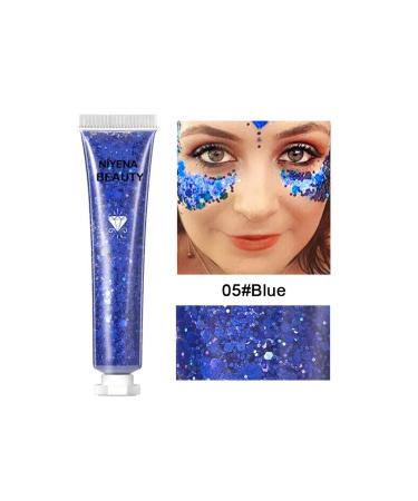 N YENABEAUTY Gel Form Shiny Glitter Face Makeup & Body & Hair 18 Gr Blue Color