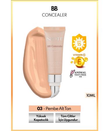 Note Cosmetics Bb Concealer Spf 15 Intensive Concealer Metal Head Under Eye Concealer - 03 Medium Dark