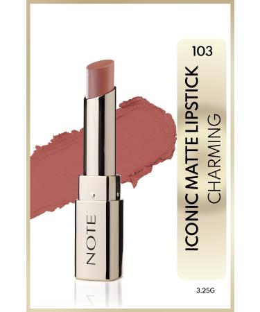 Note Cosmetics Intense Pigmented Matte Lipstick with Permanent Formula-103 Charming Passi-224