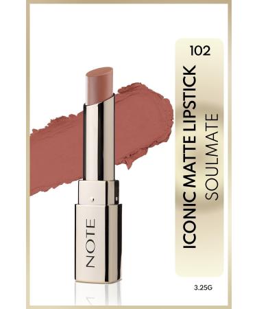 Note Cosmetics Intense Pigmented Matte Lipstick with Permanent Formula-102 Soulmate Passi-222