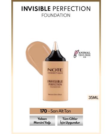 Note Cosmetics Invisible Perfection Foundation Lightweight Natural Finish Foundation - 170 Warm Bisque