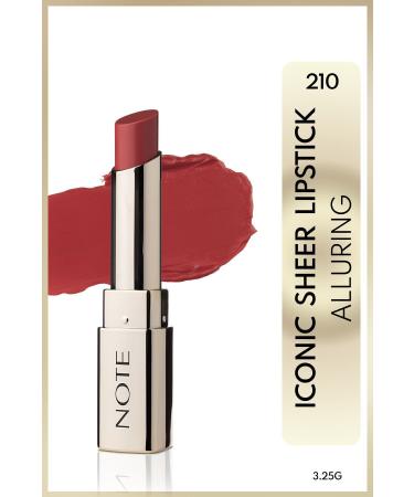 Note Cosmetics Light and Soft Moisturizing Lipstick-210 Alluring - Red