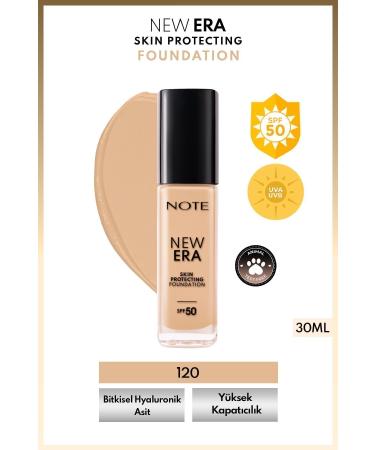 Note Cosmetics New Era Skin Protecting Spf 50 Moisturizing Effective Hyaluronic Acid Foundation - 120 Natural Beige