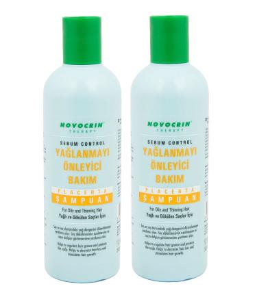 Novocrin Placenta Shampoo for Oily and Falling Hair 300 ml 2 Pieces