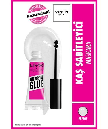 NYX Professional Makeup Brow Glue Eyebrow Fixing Mascara Transparent